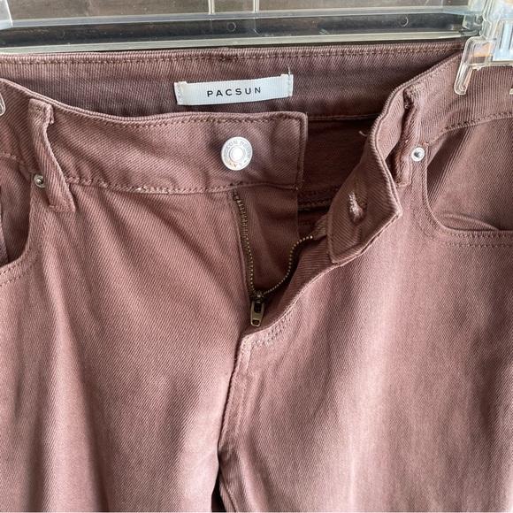 PacSun Brown Stretch Low Rise Flare Jeans - Picture 7 of 8